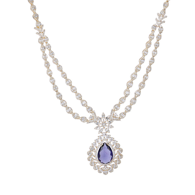 22k Gold Plated Zivara Neelaya Necklace Set