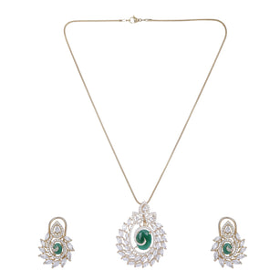 22k Gold Plated Nyra Falguni Pendant Set