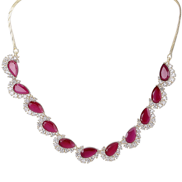 22k Gold Plated Zivara Zayra Necklace Set
