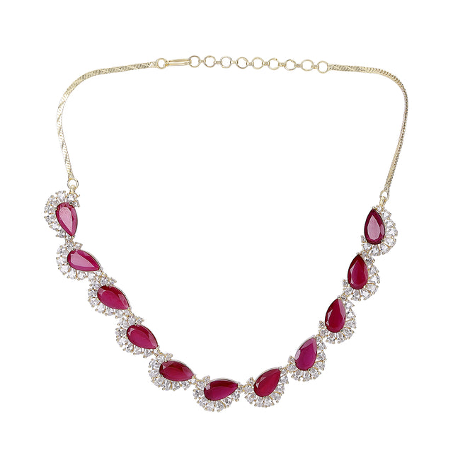 22k Gold Plated Zivara Zayra Necklace Set