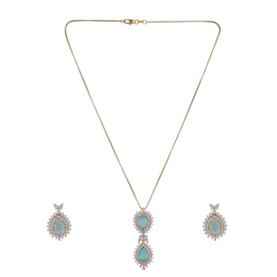 22k Gold Plated Nyra Damyanti Pendant Set