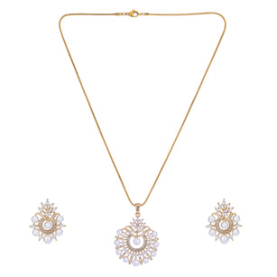 22k Gold Plated Nyra Writisha Pendant Set