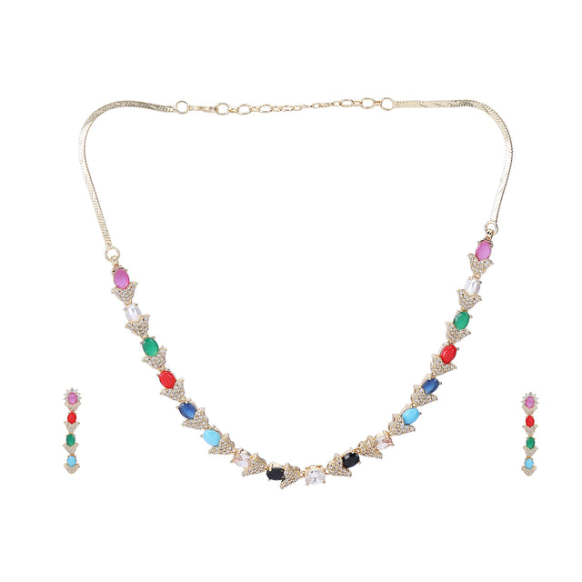 22k Gold Plated Zivara Rimaya Necklace Set