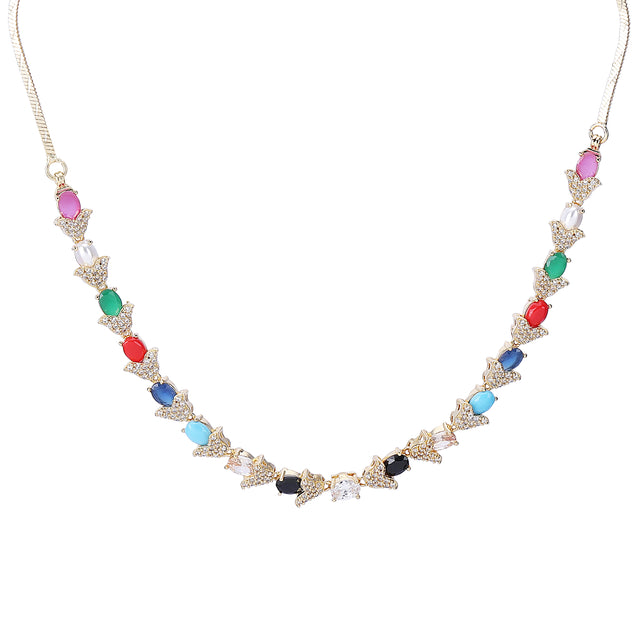 22k Gold Plated Zivara Rimaya Necklace Set