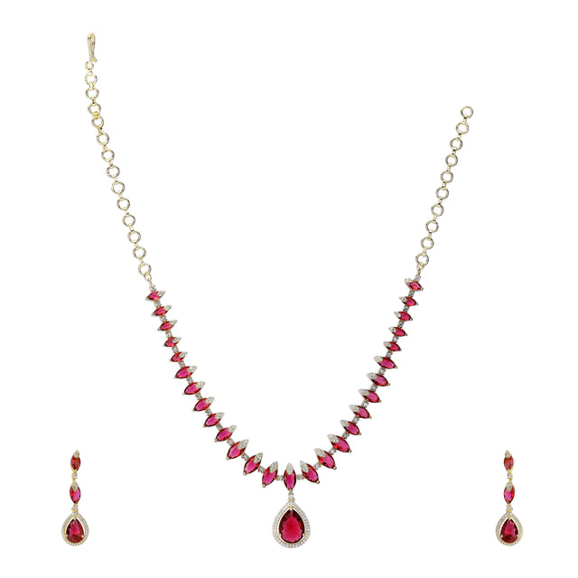 22k Gold Plated Zivara Zahira Necklace Set