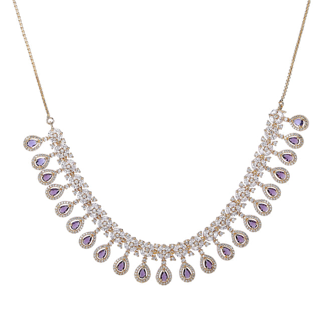 22k Gold Plated Zivara Kanira Necklace Set