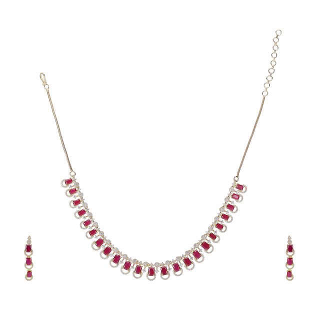 22k Gold Plated Zivara Vamika Necklace Set