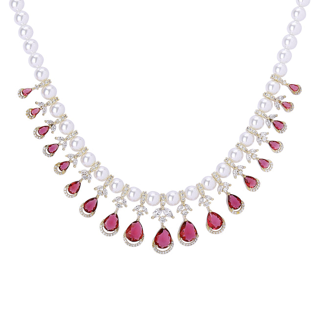 22k Gold Plated Zivara Rajnavi Necklace Set