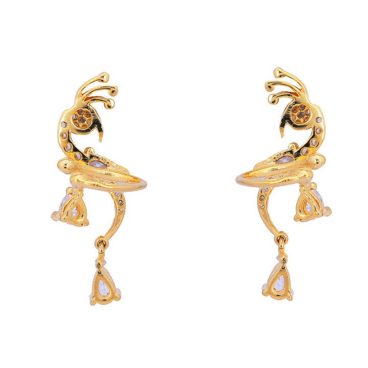 22k Gold Plated Jhilmil Halo Earclips