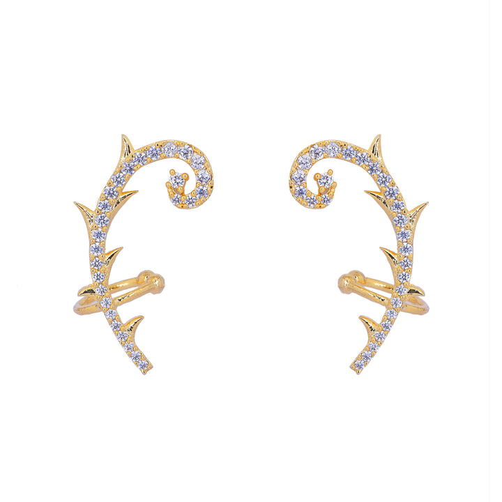 22k Gold Plated Jhilmil Sage Earclips