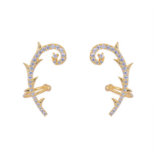 22k Gold Plated Jhilmil Sage Earclips
