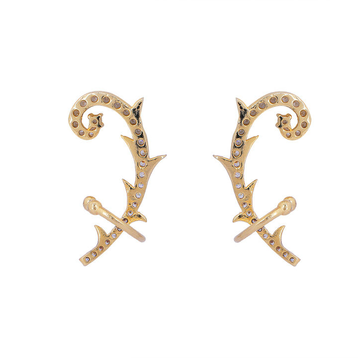 22k Gold Plated Jhilmil Sage Earclips