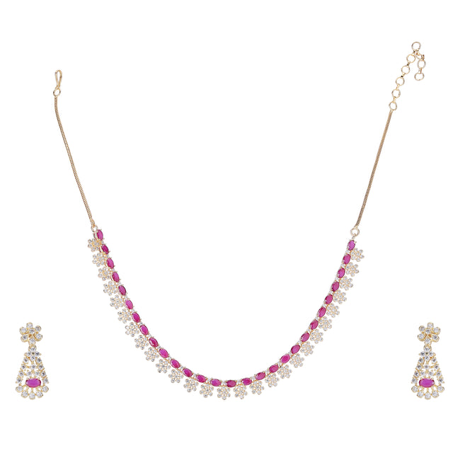 22k Gold Plated Zivara Pushira Necklace Set