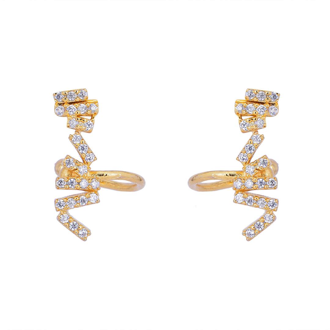 22k Gold Plated Jhilmil Flora Earclips