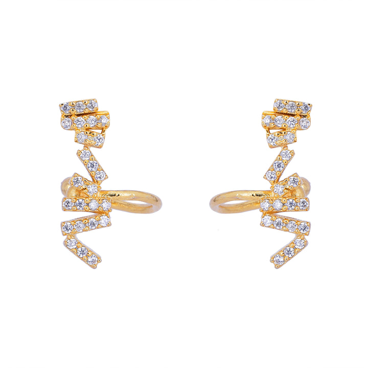 22k Gold Plated Jhilmil Flora Earclips