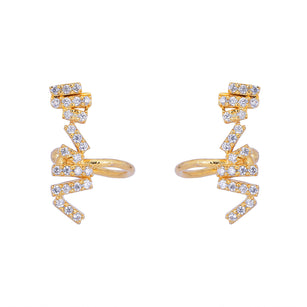 22k Gold Plated Jhilmil Flora Earclips