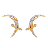 22k Gold Plated Jhilmil Opal Earclips