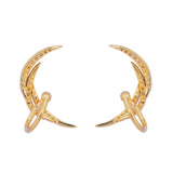 22k Gold Plated Jhilmil Opal Earclips