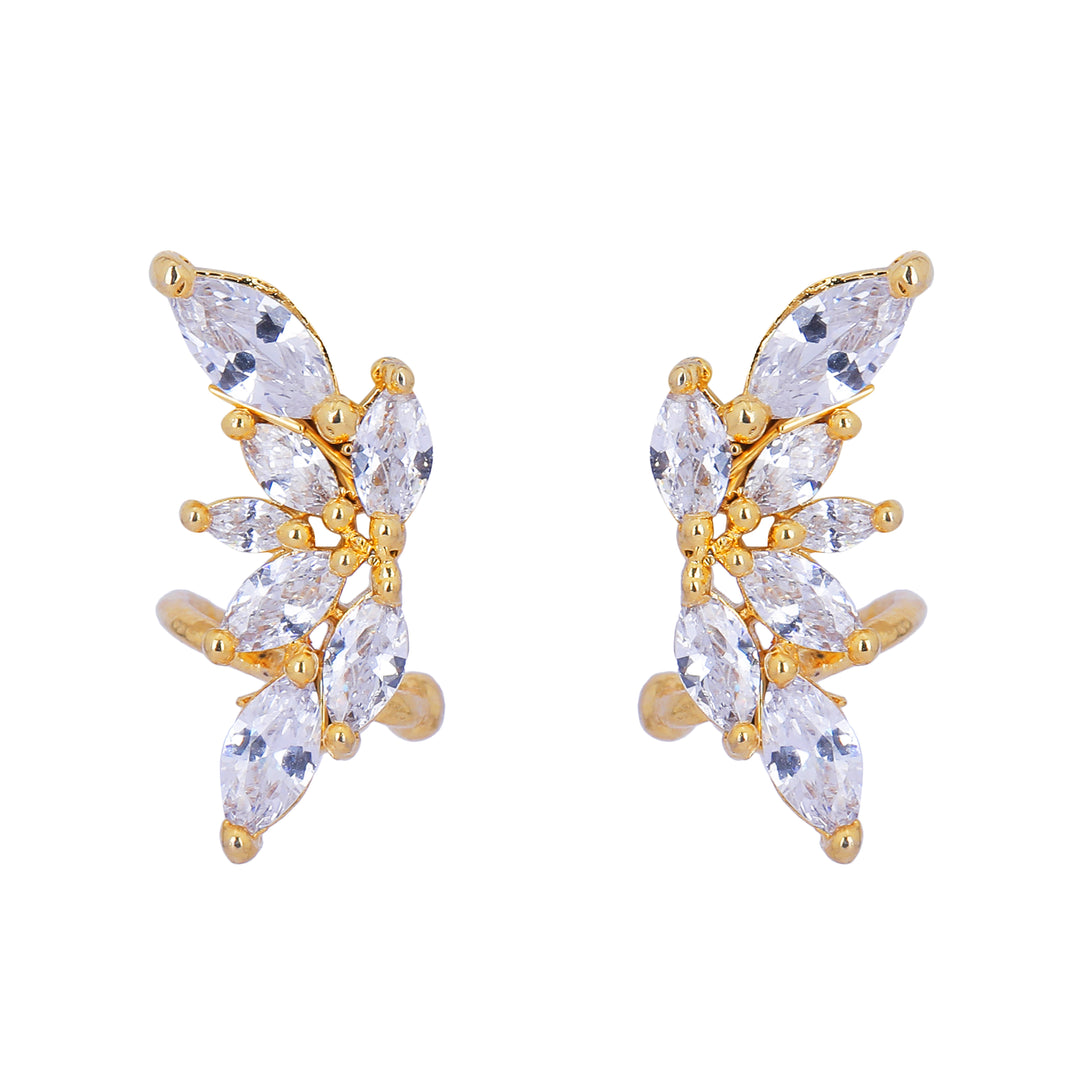 22k Gold Plated Jhilmil Iris Earclips