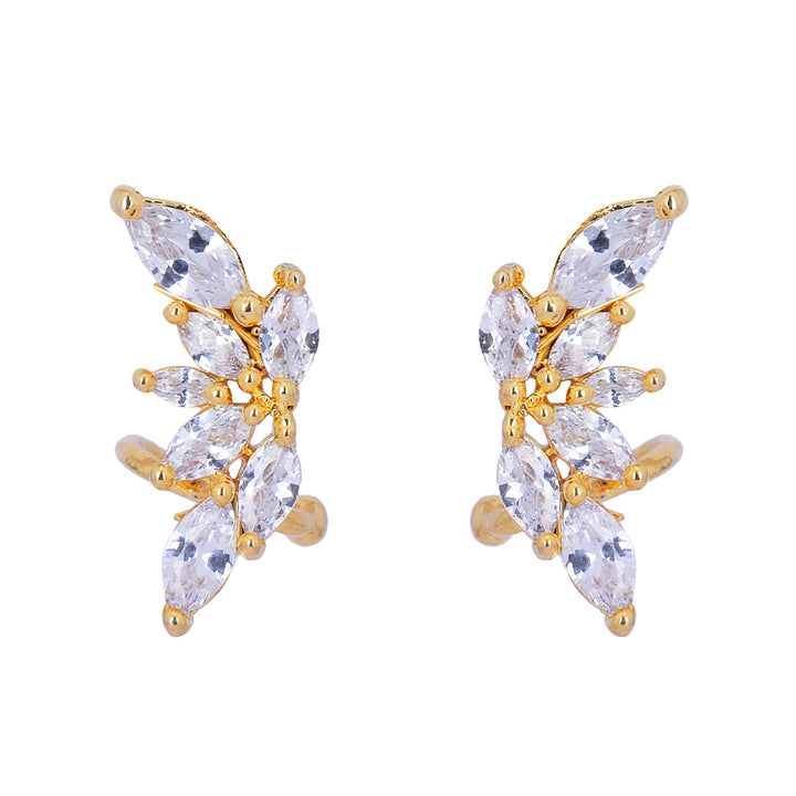 22k Gold Plated Jhilmil Iris Earclips