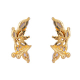 22k Gold Plated Jhilmil Iris Earclips