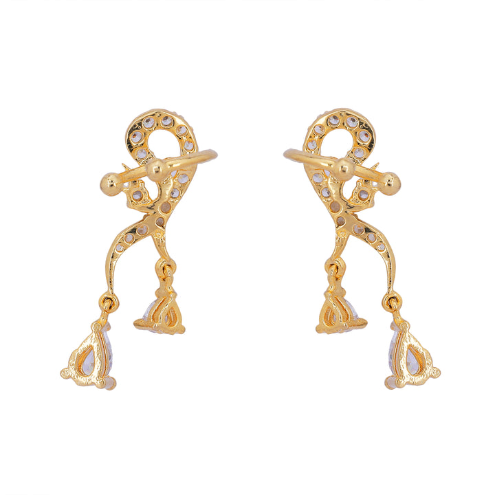 22k Gold Plated Jhilmil Noir Earclips