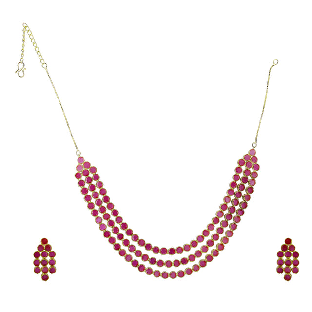 22k Gold Plated Zivara Ruhani Necklace Set