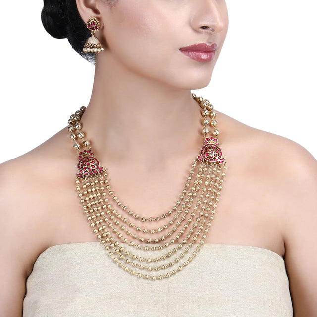 Megha Collection Vishvi Kundan Necklace Set