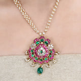 Megha Collection Naval Kundan Necklace Set