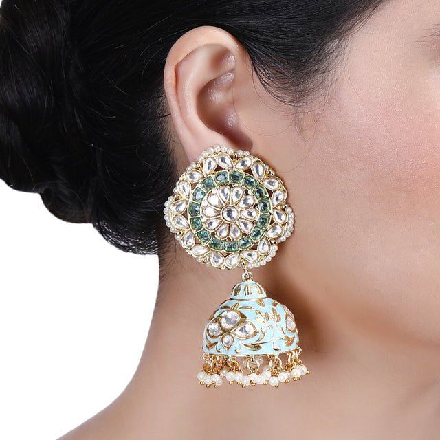 Megha Collection Palak Kundan Earring
