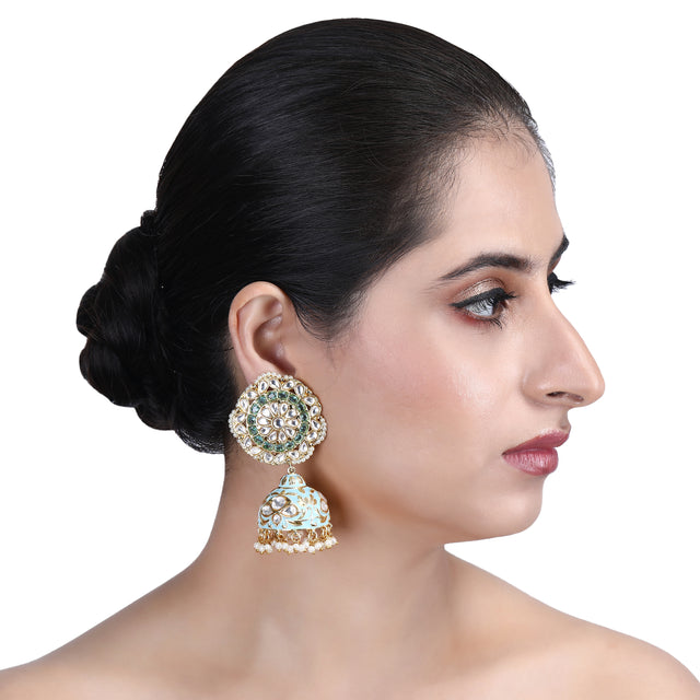 Megha Collection Palak Kundan Earring
