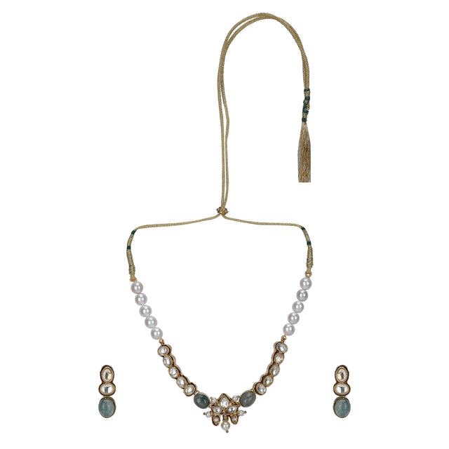 22k Gold Plated Divyam Omita Necklace Set