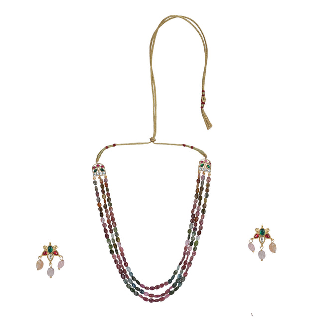 22k Gold Plated Divyam Ashvya Necklace Set