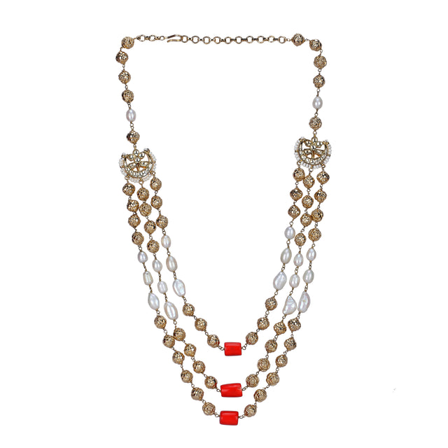 22k Gold Plated Divyam Vinora Necklace Set