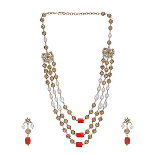 22k Gold Plated Divyam Vinora Necklace Set