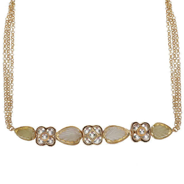 22k Gold Plated Divyam Ruvina Necklace Set