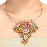 PITARA PEAFOWL KUNDAN NECKLACE
