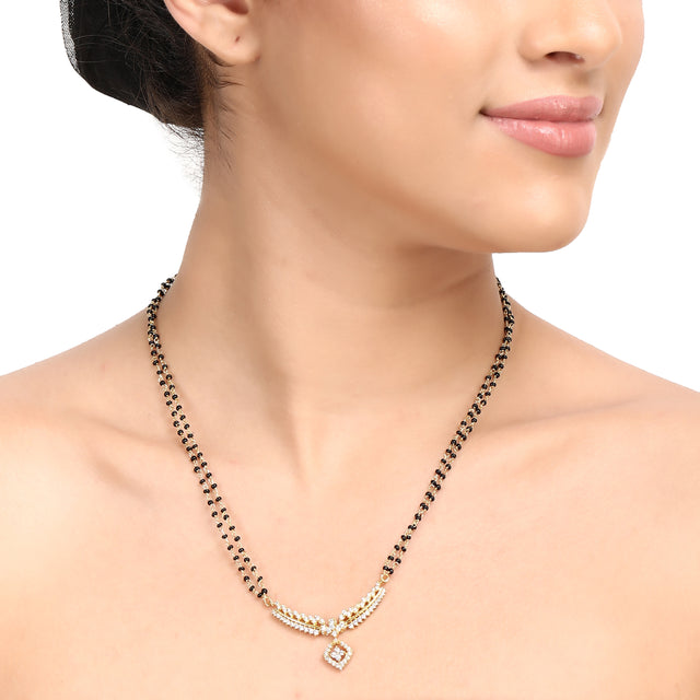 Suhag Turvi Zircon Mangalsutra Necklace