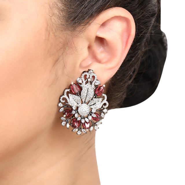 Advika Shivi Zircon Pendant Set