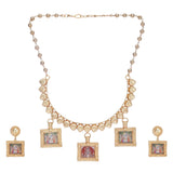 22k Gold Plated Krishna Bhavya Necklace Set