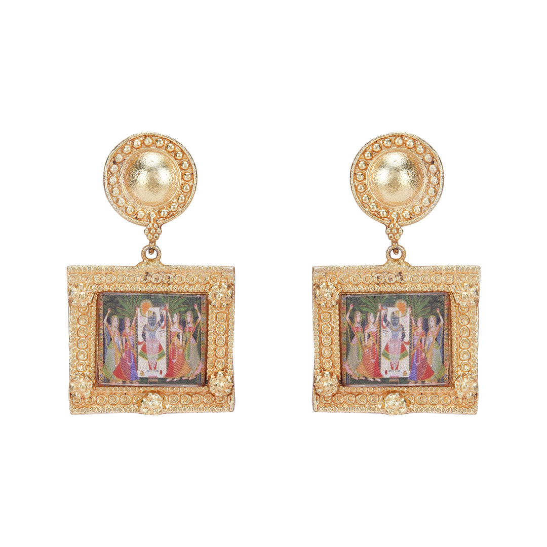 22k Gold Plated Krishna Bhavya Necklace Set