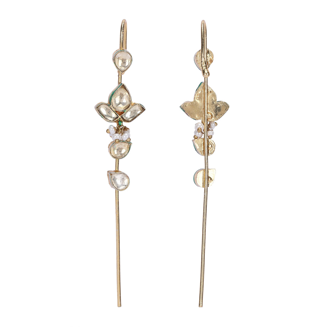 22k Gold Plated Kaanphool Vine Earpin