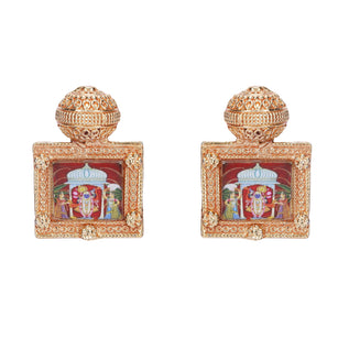 22k Gold Plated Krishna Raadhya Earring