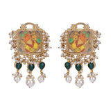 22k Gold Plated Krishna Gopika Earring