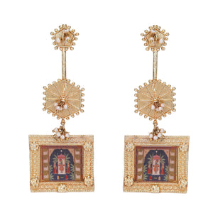 22k Gold Plated Krishna Shringar Earring