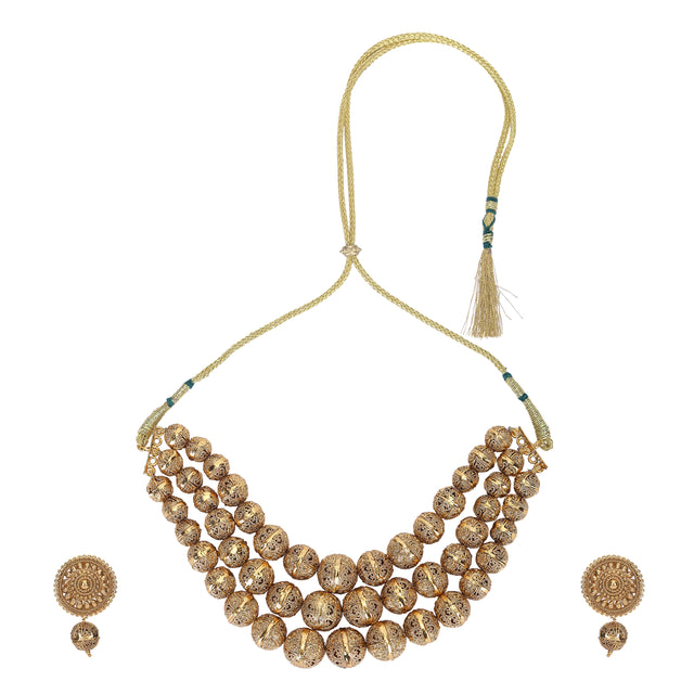AMAYRA  gold plated necklace set