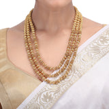 Vernika south gold plated necklace set