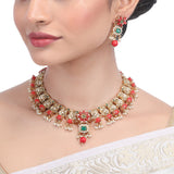 NIRVI  gold plated necklace set