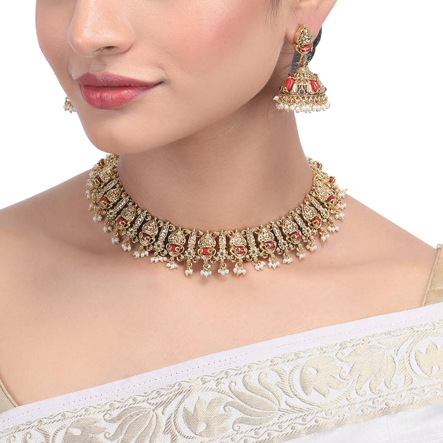 SUNSDHI   gold plated necklace set