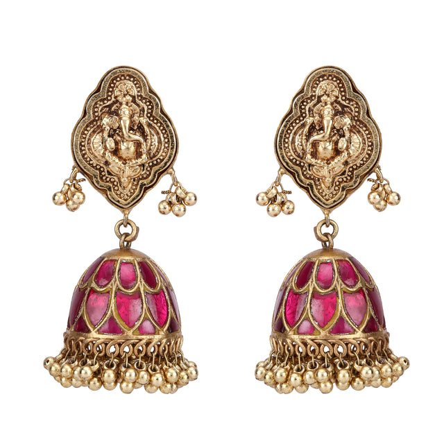 Bazaar Ganpati Kundan Earring